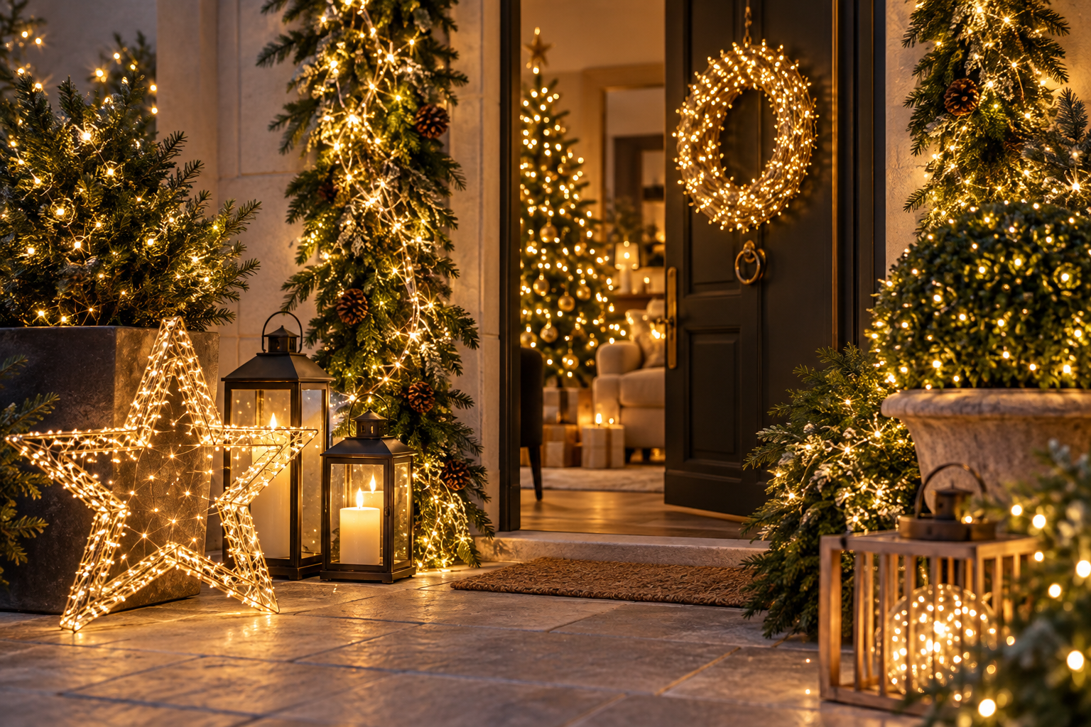 Luci di Natale e decorazioni luminose LED per casa e albero di Natale