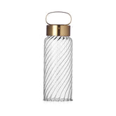 Lampada Ichendorf Andon Wireless – Vetro Twisted e Alluminio Oro - 09390012