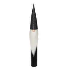 Babbo Natale in legno nero con barba bianca H62 - 97323