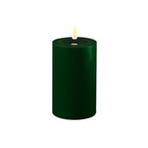 Candela a Led Real indoor Verde scuro D7,5 X H15 | Candele a Led effetto reale - 0269