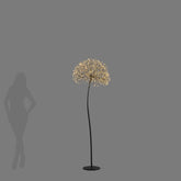 Decoro Tarassaco Nero EDG Enzo De Gasperi H 180 cm Ø 50 cm con 912 MicroLED a luce calda