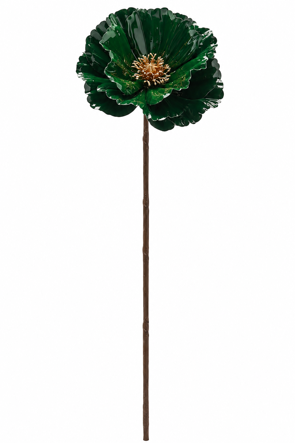 Fiore di Papavero Glossy Verde EDG Enzo De Gasperi H 70 cm