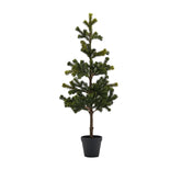 Pino artificiale verde con vaso nero H 71 cm EDG Enzo De Gasperi per decorazioni natalizie