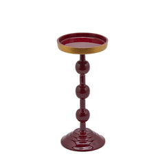Portacandela Sfere Charm H30 colore Amaranto e oro - 601613