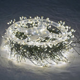 Stringa luminosa Cluster 25 m con 2500 LED bianco naturale IP44 avvolta