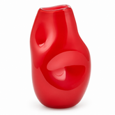Vaso Ammaccato EDG Enzo De Gasperi in pasta di vetro rosso Ø 18 × H 29 cm