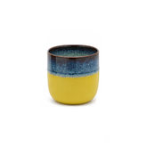 Vaso Cachepot Nuance Rotondo Giallo/Blu H13 D13 Cm – EDG Enzo De Gasperi
