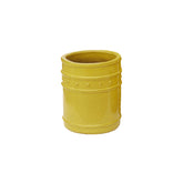 Vaso Cilindrico Glaze Atlas Capri EDG H40 D33 in Ceramica Gialla - Design Italiano