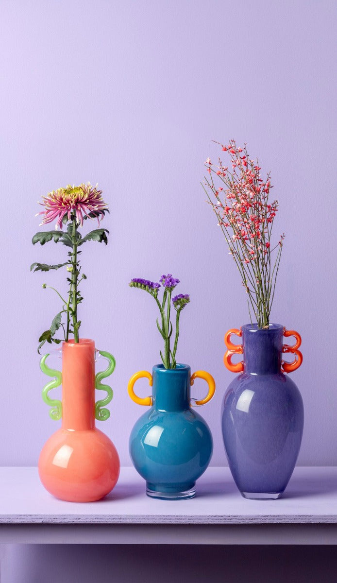 Vaso Fiesta Blu | Vasi di Design in Vetro Colorato - PT4188BL
