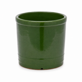 Vaso Glaze Cilindro H23 D24,5 Verde EDG | Cachepot in Ceramica Smaltata