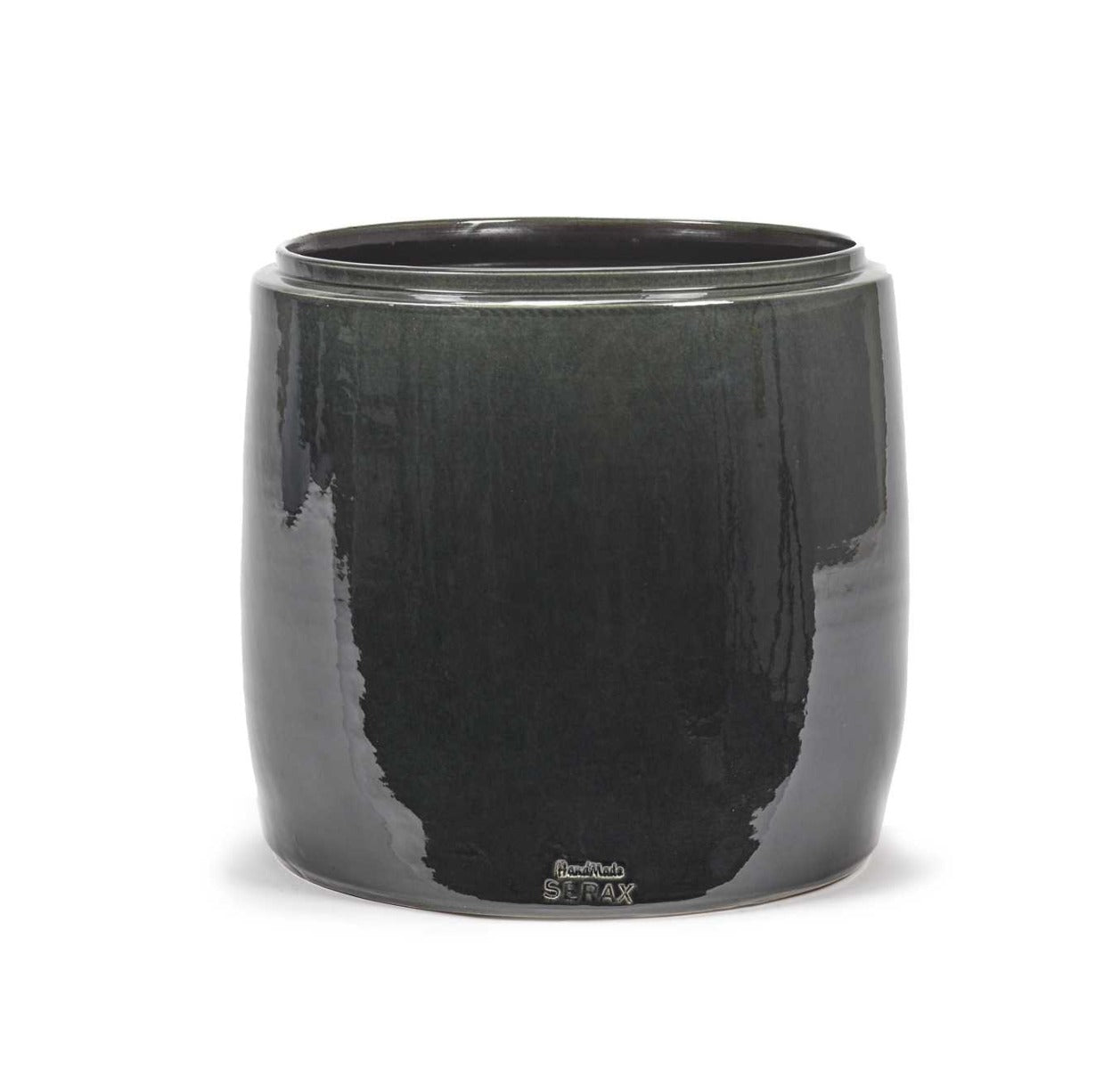 Vaso in ceramica smaltata grigio H30 - B7620135