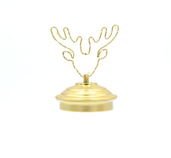 Barattolo di vetro con tappo in alluminio oro decoro Alce Led : Barattoli natalizi - 1202155