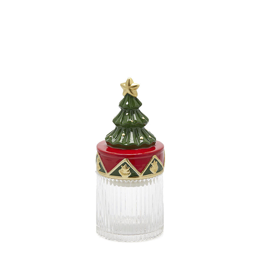 EDG Enzo De Gasperi – Contenitore Pino in Vetro con Tappo in Ceramica H25 x Ø11 cm