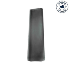 Vaso Turno Grigio in Vetro Satinato H34 Cm - Eleganza Moderna per Interni