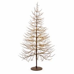 Albero LED Faggio Luminoso Black H 180 cm EDG Enzo De Gasperi con 1940 MicroLED a luce calda su sfondo bianco