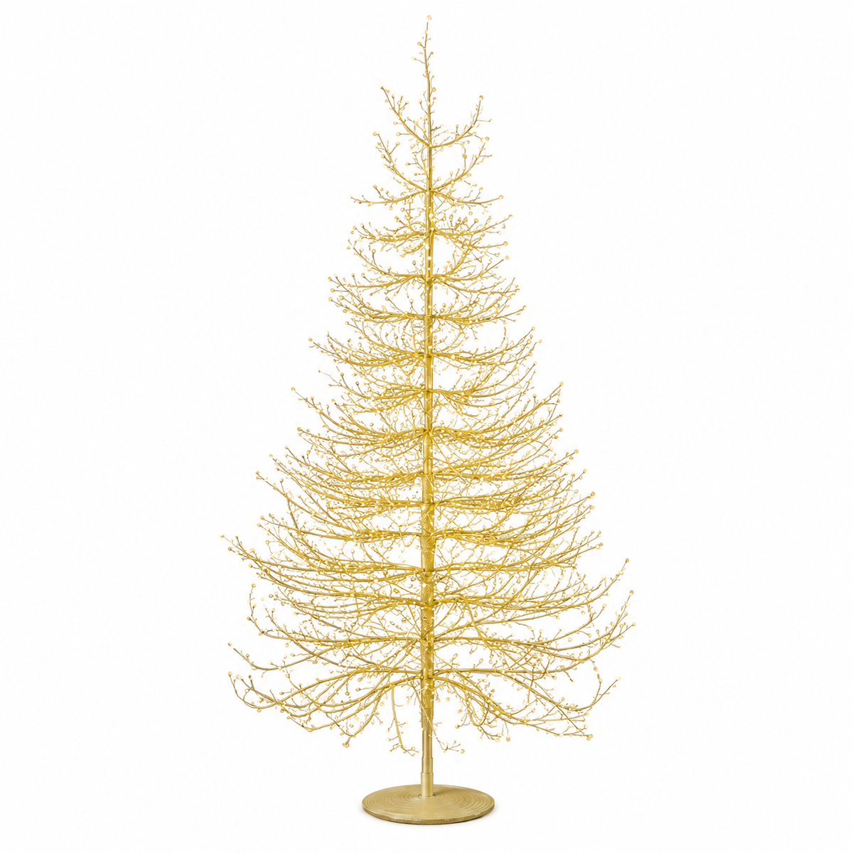 Albero LED Faggio Luminoso Oro H 210 cm EDG Enzo De Gasperi con 2690 MicroLED a luce calda