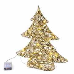 Albero LED Stripes Oro EDG Enzo De Gasperi H 40 cm con 30 MicroLED a luce calda