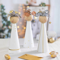 Angelo in metallo con stelline – H38 cm