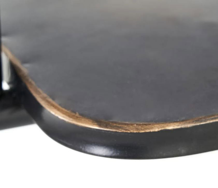 Appendiabiti con Specchio Rettangolare in Metallo Nero L67 X P19 X H166,50 CM - 603129