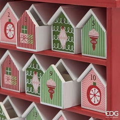 Calendario dell’Avvento Casette in Legno H 38,5 cm – EDG Enzo De Gasperi