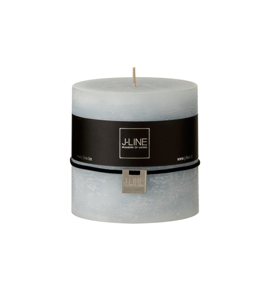 Candela azzurro polvere cilindrica H10: candele di cera colorate J Line - 4238