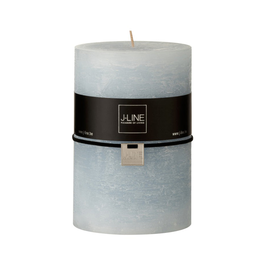 Candela azzurro polvere cilindrica H15 X D10: candele di cera colorate J Line - 4239