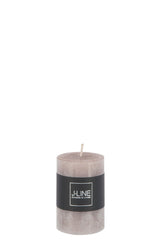 Candela grigio tortora cilindrica H8: candele di cera colorate J Line - 93327
