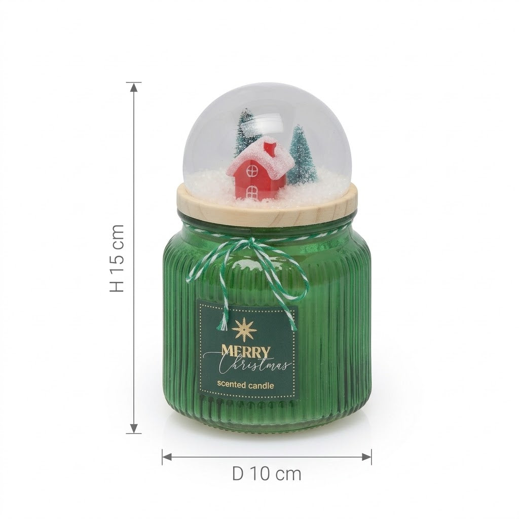 Candela Cupola Natalizia Biscotti al Cardamomo EDG con dimensioni H 15 cm Ø 10 cm