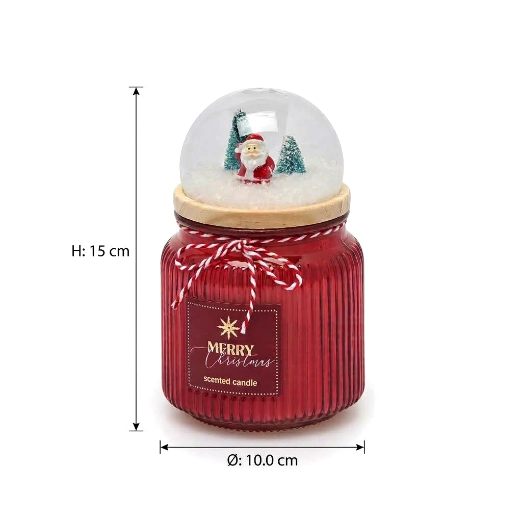 Candela Cupola Natalizia Miele e Mela EDG Enzo De Gasperi con dimensioni H 15 cm Ø 10 cm