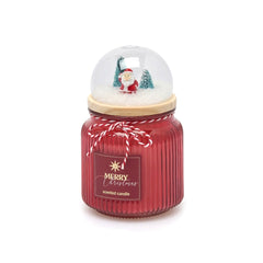 Candela Cupola Natalizia Miele e Mela EDG Enzo De Gasperi H 15 cm Ø 10 cm con Babbo Natale