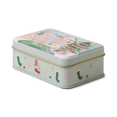 Candela Paddywax Christmas Livingroom Cachi e Castagna in latta decorata