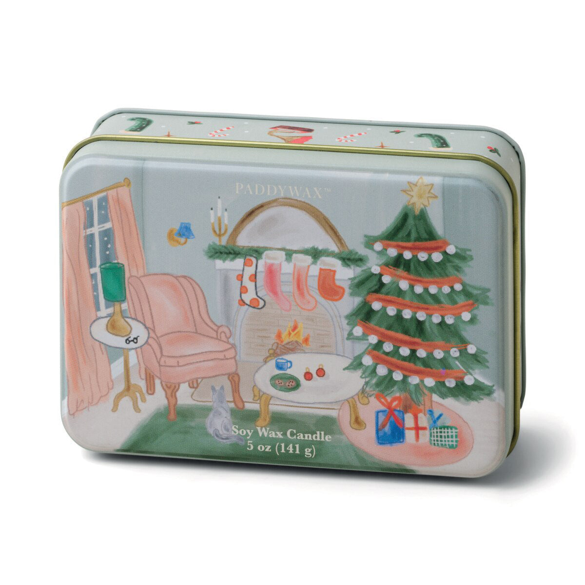 Candela profumata Paddywax Christmas Livingroom Cachi e Castagna