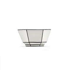 Set 2Pz. Ciotola per Cereali in Porcellana Bianco/Nero – Collezione Carte Blanche - Annebet Philips Per Serax
