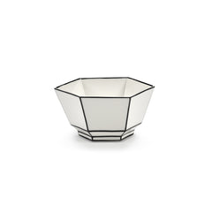 Set 2Pz. Ciotola per Cereali in Porcellana Bianco/Nero – Collezione Carte Blanche - Annebet Philips Per Serax