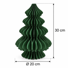 Decoro Pino Origami New Verde EDG Enzo De Gasperi in carta pieghettata effetto origami, con altezza 30 cm e diametro 20 cm