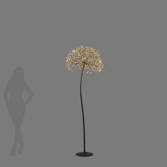 Decoro Tarassaco Rich Nero H 210 × Ø 60 cm con 1200 MicroLED Luce Calda – EDG Enzo De Gasperi