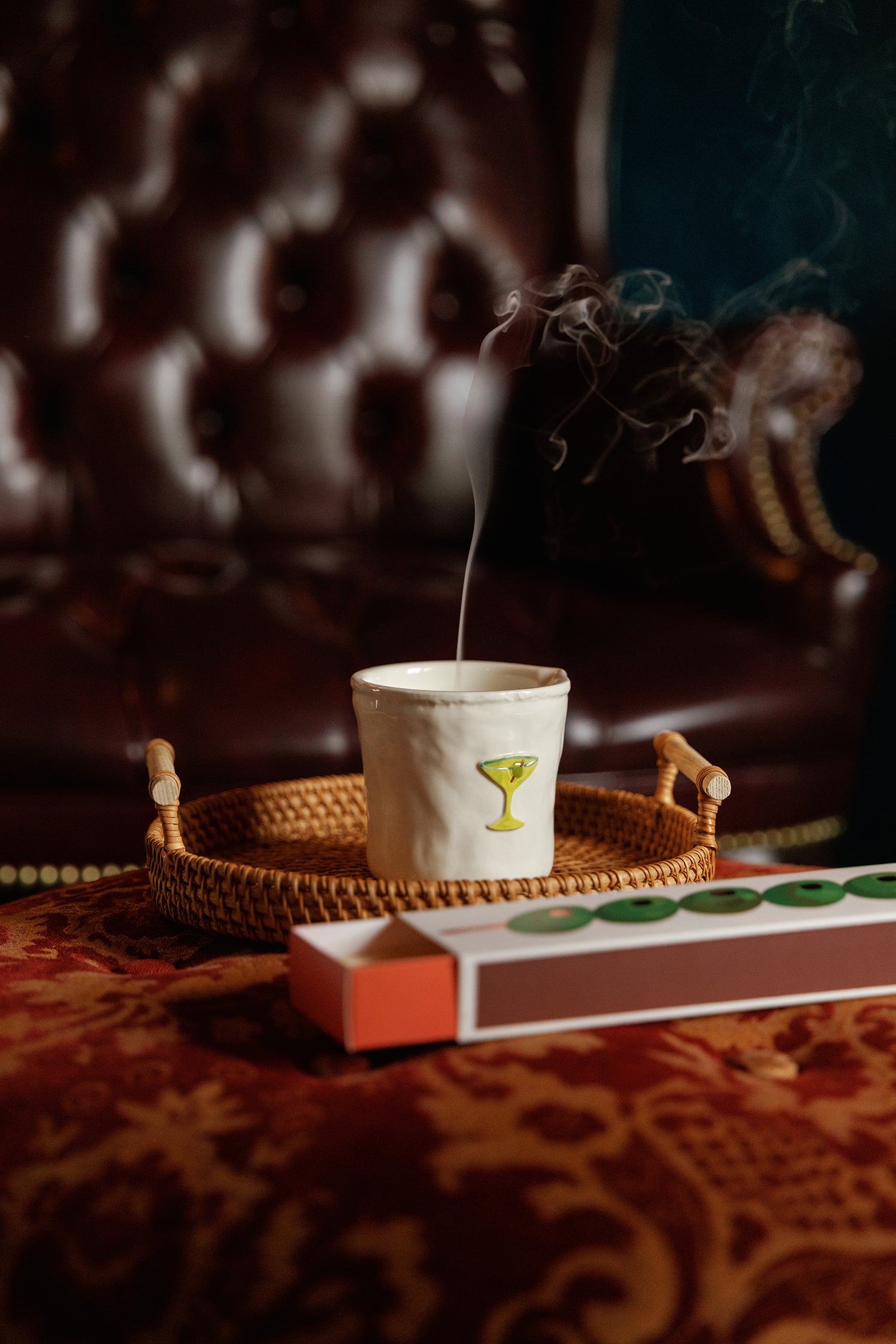 Fiammiferi Paddywax Slender Boxed Matches Olives in confezione decorativa