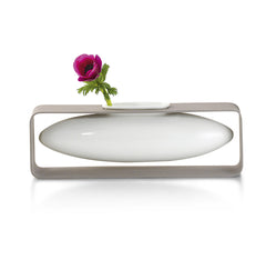 Vaso Float | vaso di design in porcellana su struttura in acciaio - 123168