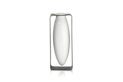 Vaso Float Verticale | vaso di design in porcellana su struttura in acciaio - 123170