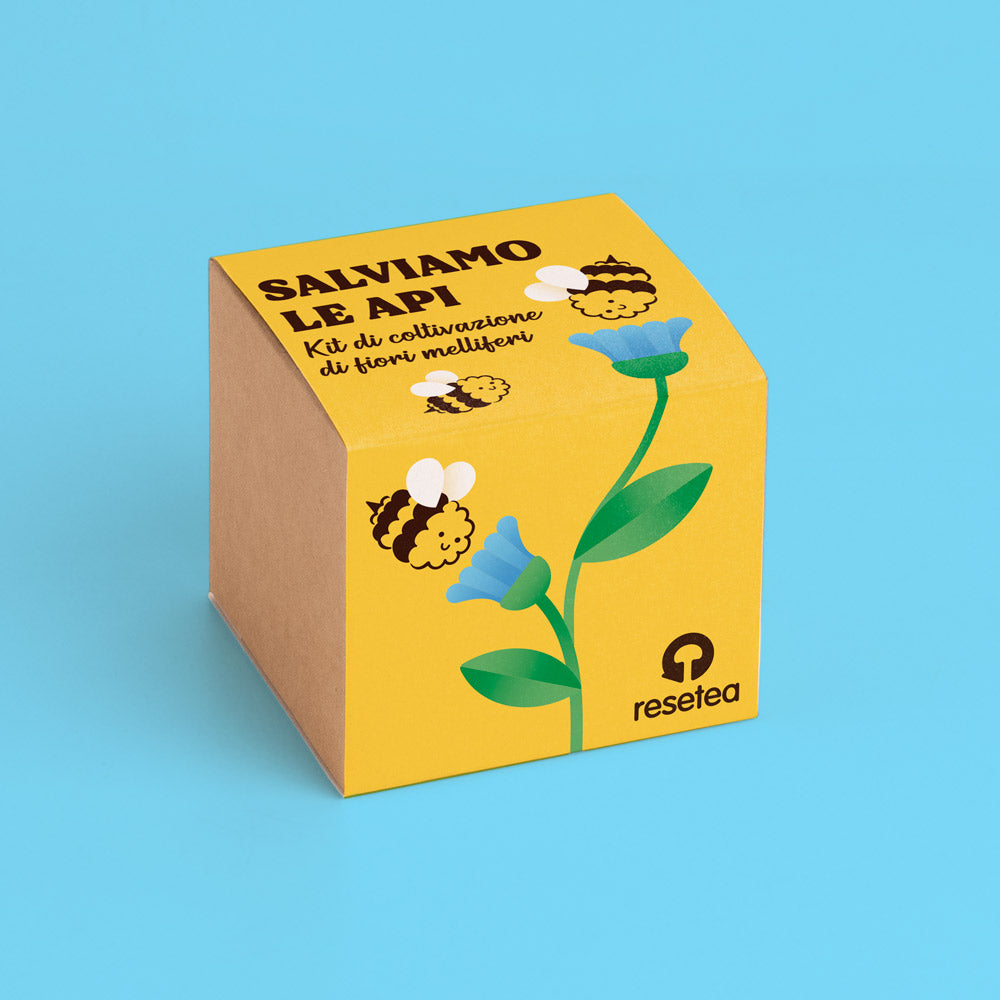 Salviamo le Api – Kit di Coltivazione di Fiori Melliferi | Regalo Green e Sostenibile