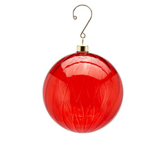 Palla Vetro Rosso Vortex &Oslash;10 | Palline di Natale in vetro soffiato EDG - 687134,40