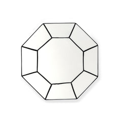 Set 2Pz. Piatto da Colazione in Porcellana Bianco/Nero– Collezione Carte Blanche - Annebet Philips Per Serax