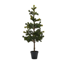 Pino artificiale verde con vaso nero H 71 cm EDG Enzo De Gasperi per decorazioni natalizie
