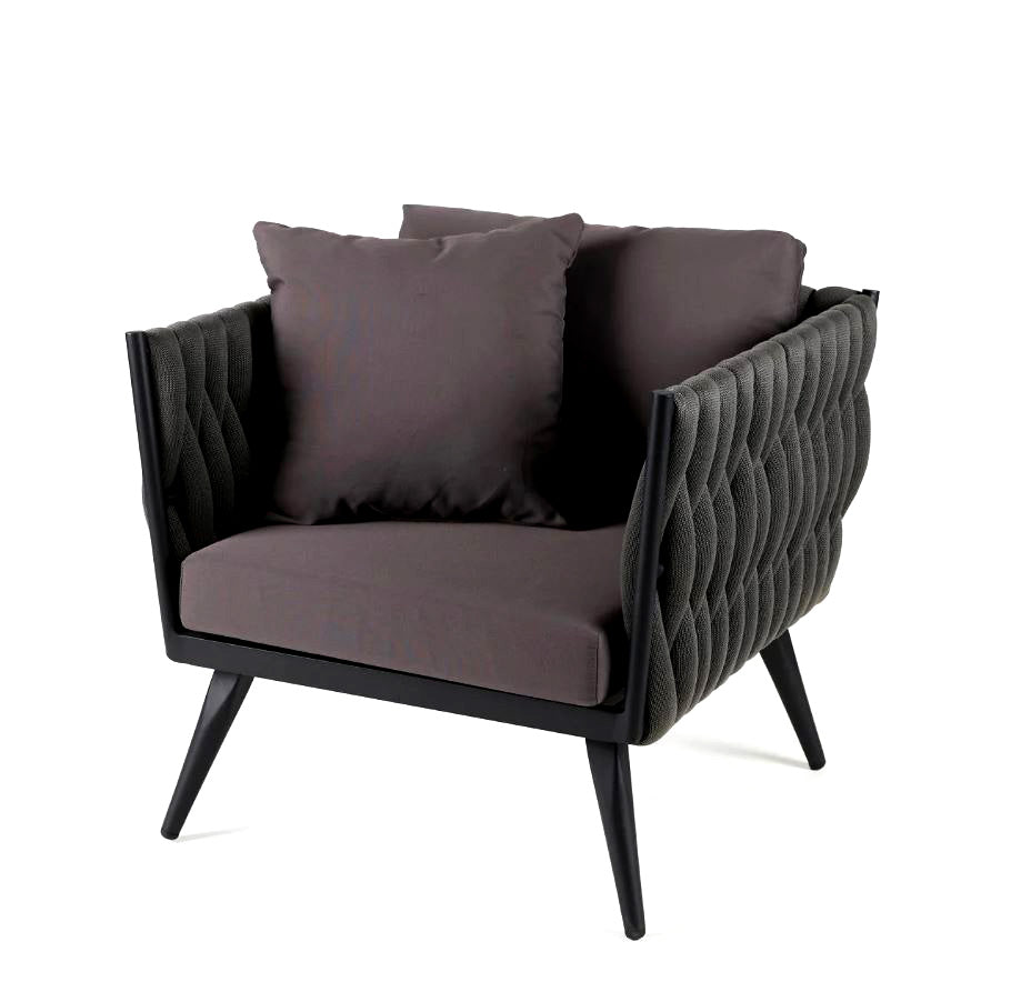 Poltrona Stringhe Grigio Antracite EDG | Arredo di design outdoor - 740656