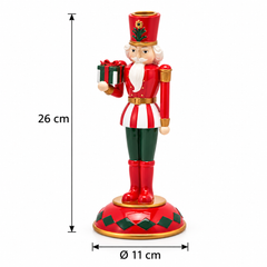 Portacandela Soldatino con Regalo EDG Enzo De Gasperi con dimensioni H 26 × Ø 11 cm