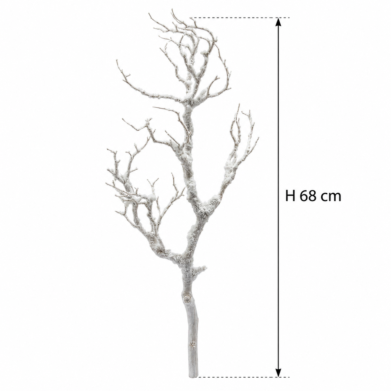 Ramo Artificiale di Acacia Innevato altezza H 68 cm