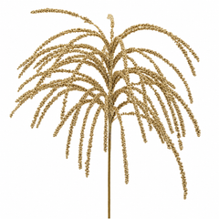 Ramo Artificiale Spiga Glitter Oro EDG Enzo De Gasperi H 60 cm con finitura glitter dorata