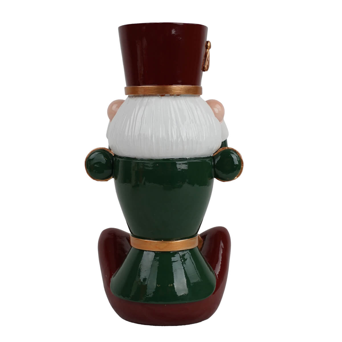 Retro schiaccianoci natalizio verde Non Sento in resina H19 cm