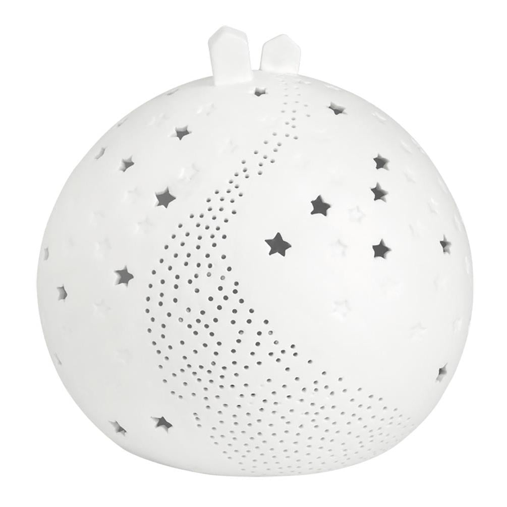 Sfera Luce LED Ricaricabile USB con Casette in Porcellana Bianca | Decori Luminosi Natalizi - 4990142