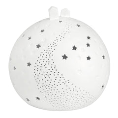 Sfera Luce LED Ricaricabile USB con Casette in Porcellana Bianca | Decori Luminosi Natalizi - 4990142